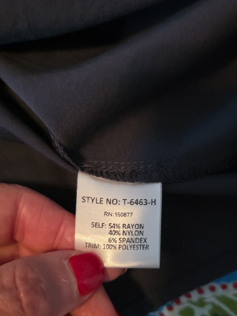 NWOT Strut & Bolt Large Square-Neck Smocked Peasant Top in Dark Navy with Trim - Picture 6 of 7